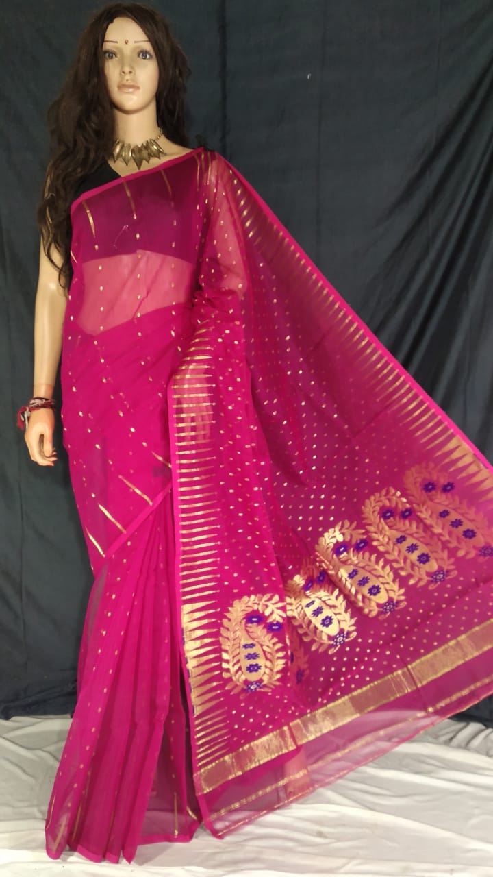 Wedding Wear Stylish Cotton Silk Saree, 6.3 m (with blouse piece