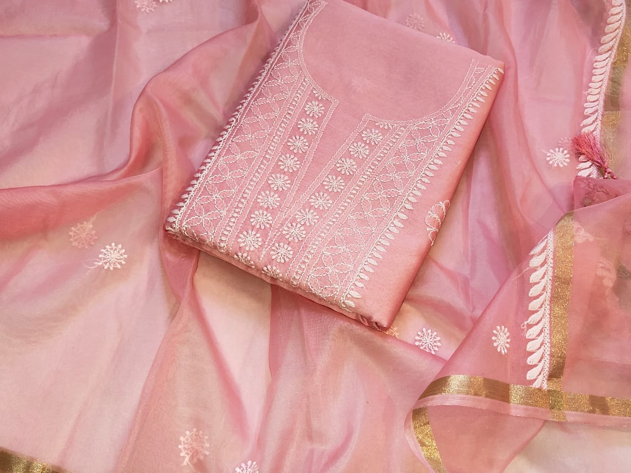 Silk shop chikankari suits