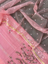 Banarasi Kota Doriya Silk Embroidery Unstitched Suit .