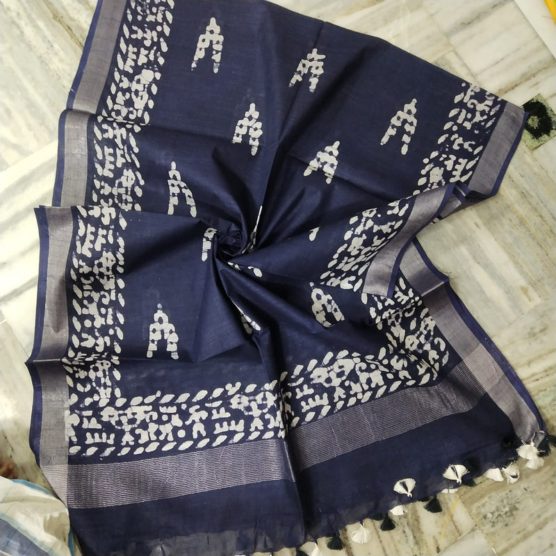 Bhagalpuri semi linen dupatta