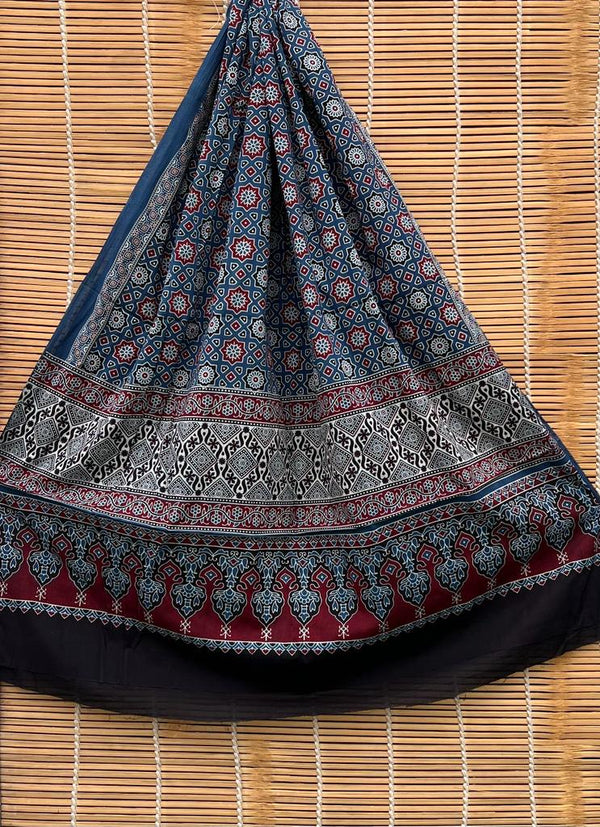 Pure cotton Azrak Print Dupatta.