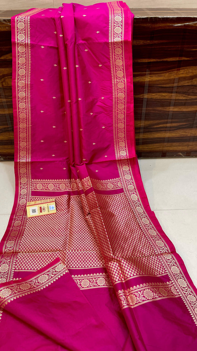 Pure Kanjivaram Silk Hand weaved saree With Blouse. ( length- 6.5 meter )