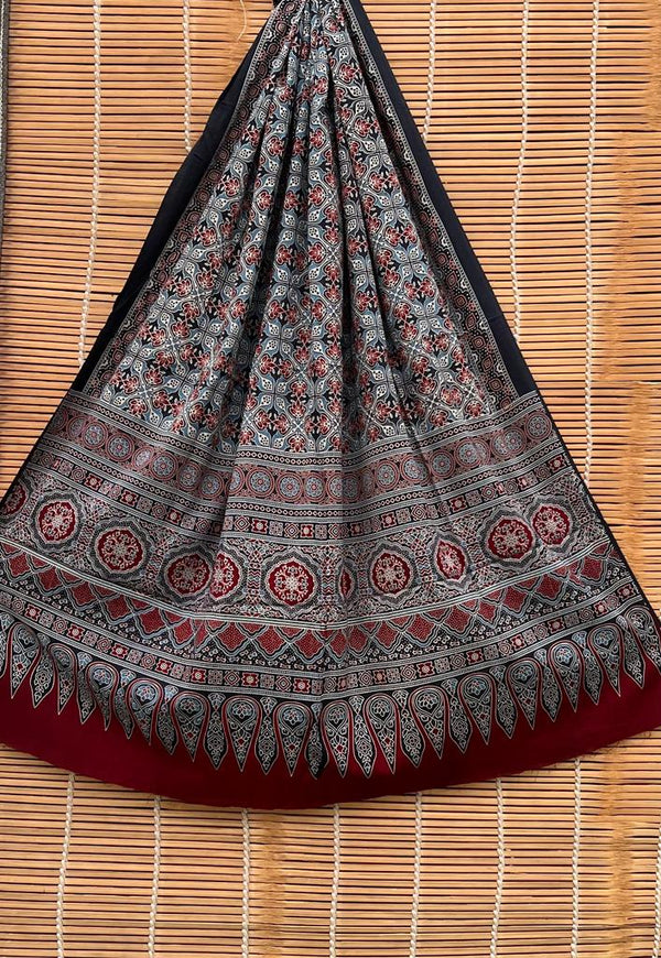 Pure cotton Azrak Print Dupatta.