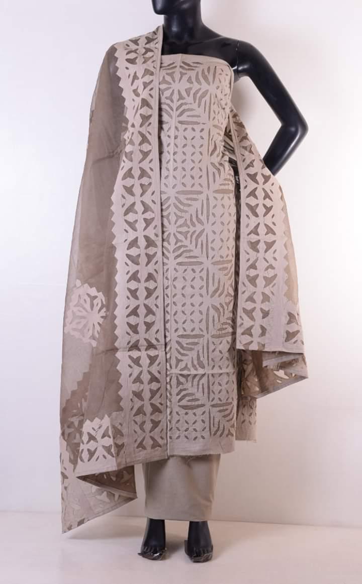 Rajasthani Applique Cut work Unstitched Suit.