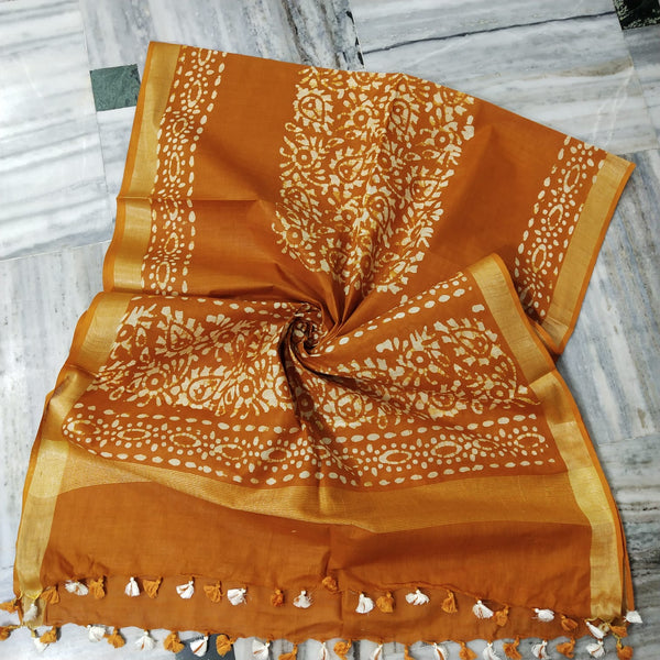 Bhagalpuri semi linen dupatta