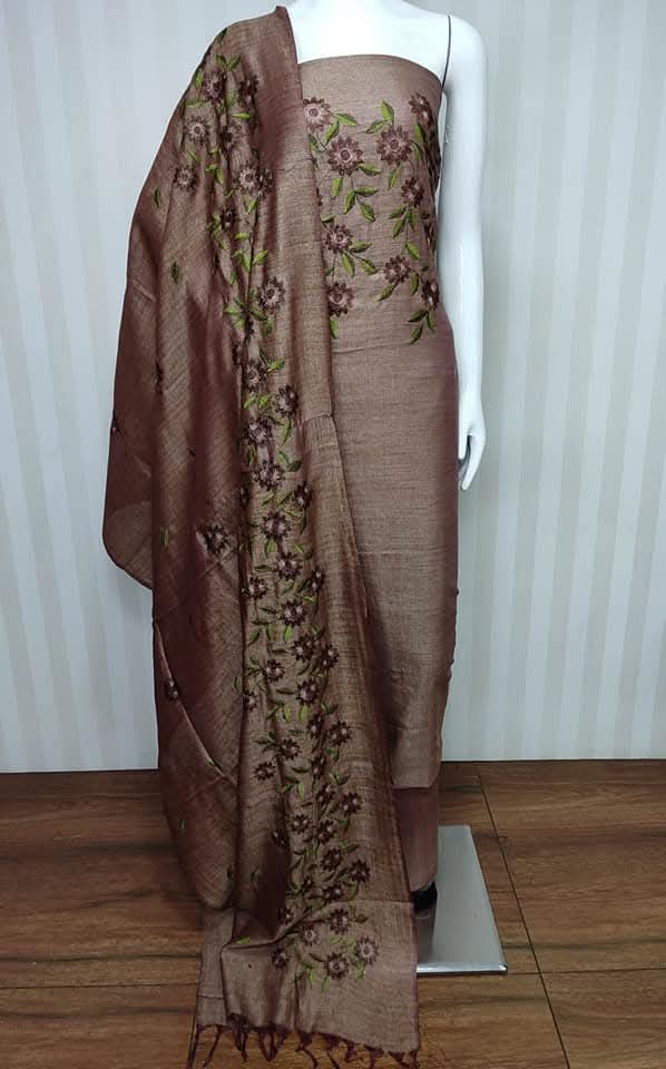 Khaddi Cotton Embroidery Unstitched Suit .