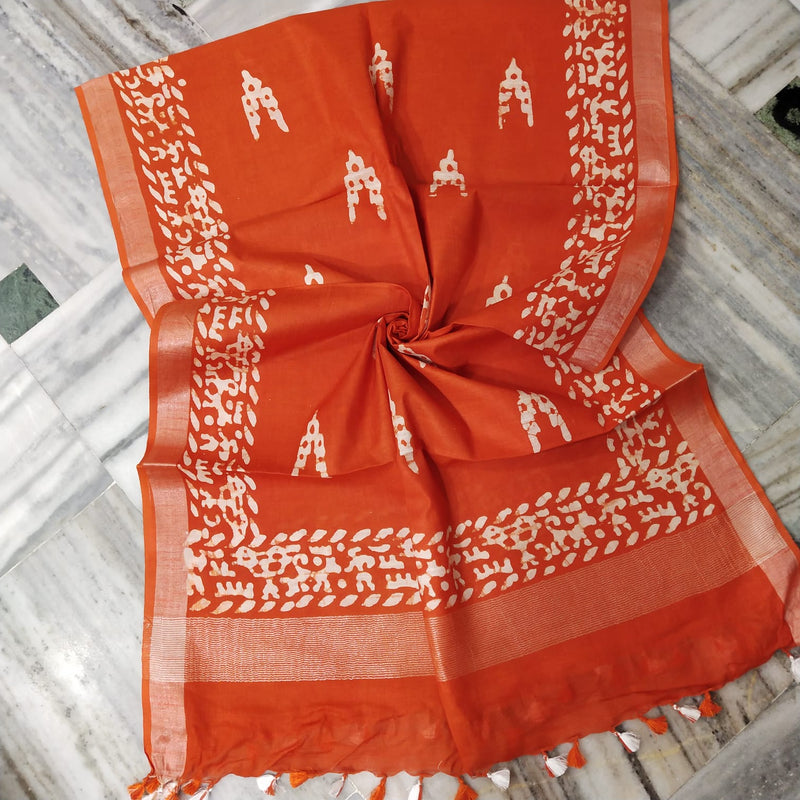 Bhagalpuri semi linen dupatta