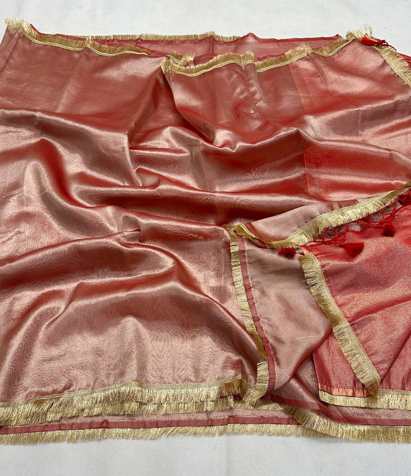 Banarasi Tissue lace Work Soft Silk Saree