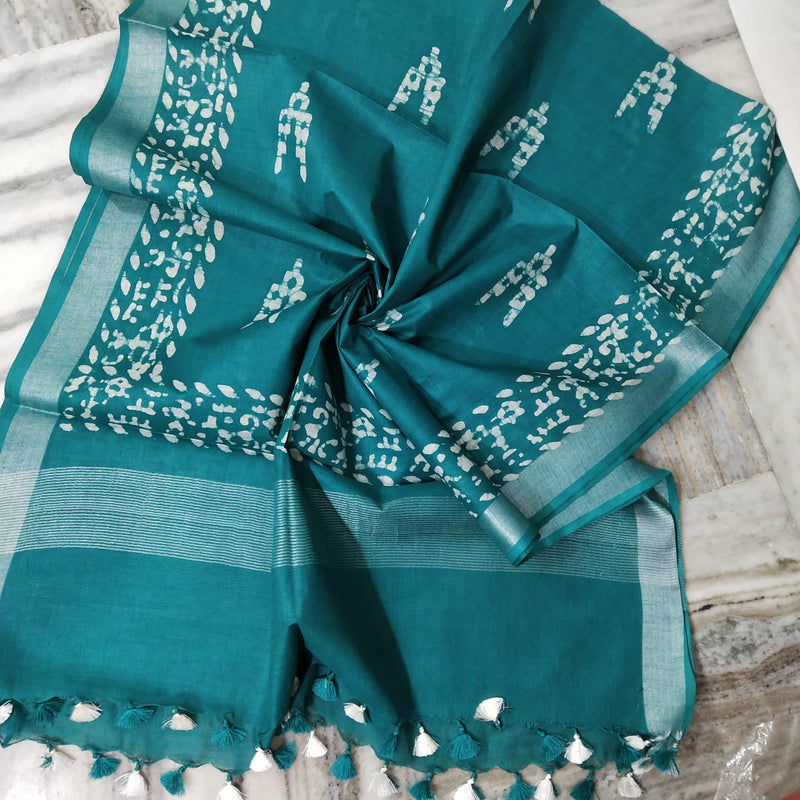 Bhagalpuri semi linen dupatta