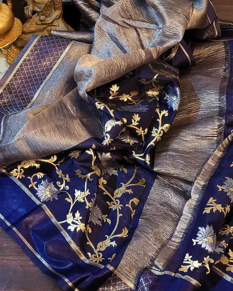 Banarasi Tissue Silk Saree With Blouse