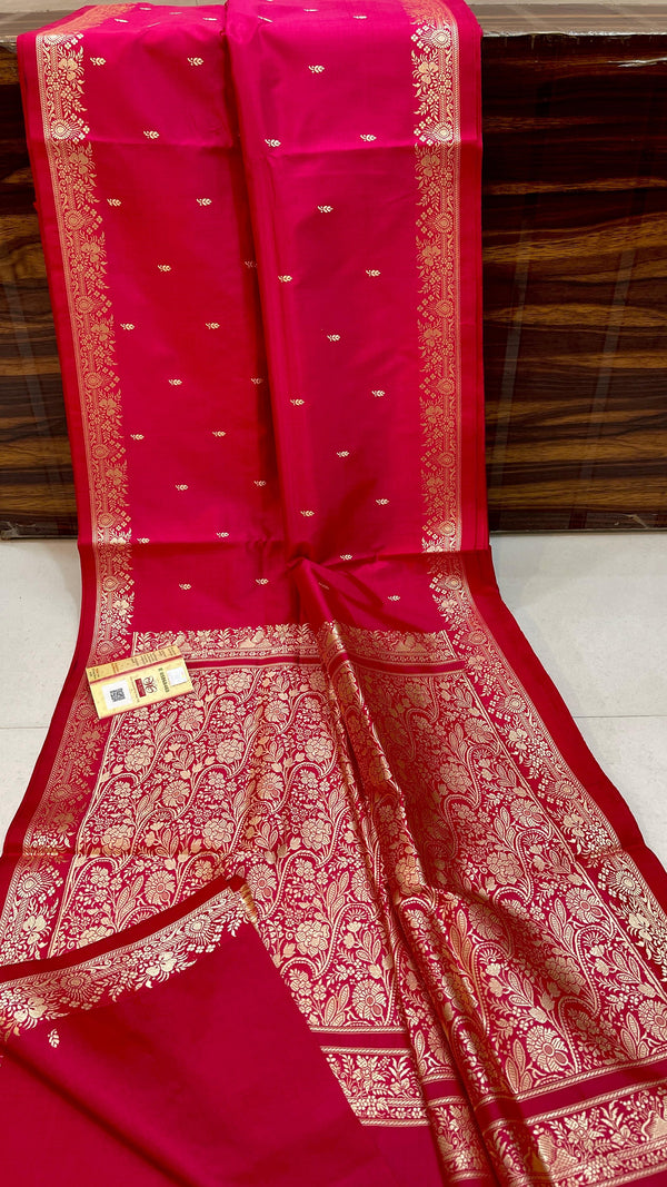 Pure Kanjivaram Silk Hand weaved saree With Blouse. ( length- 6.5 meter )