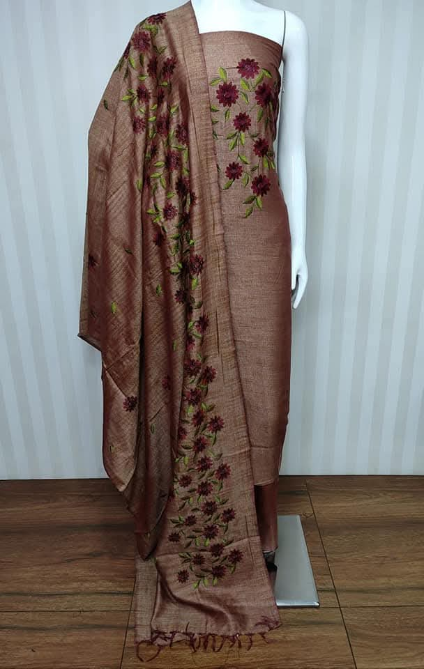 Khaddi Cotton Embroidery Unstitched Suit .