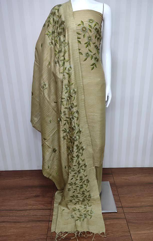 Khaddi Cotton Embroidery Unstitched Suit .