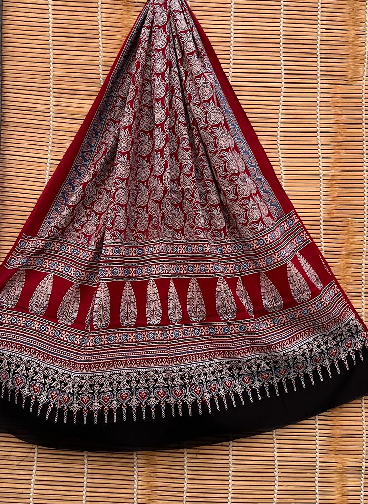 Pure cotton Azrak Print Dupatta.