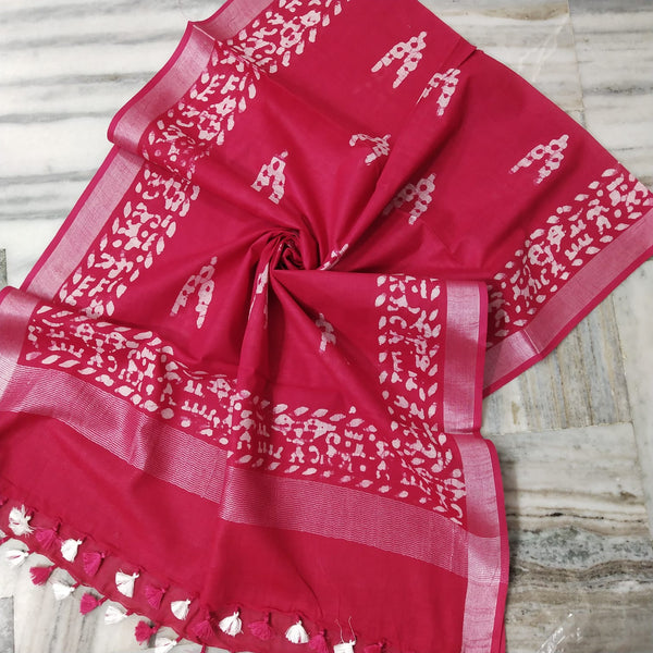 Bhagalpuri semi linen dupatta