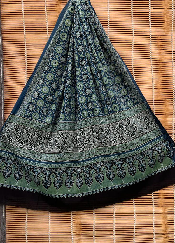 Pure cotton Azrak Print Dupatta.