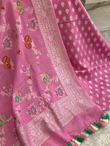 Pure Khaddi Gerogette Weaved Unstitched Suit With Pure Munga Silk Tilfi Zari Weaved Dupatta.