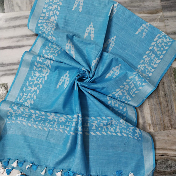 Bhagalpuri semi linen dupatta