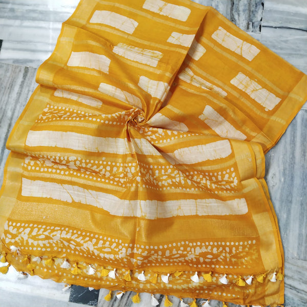 Bhagalpuri semi linen dupatta