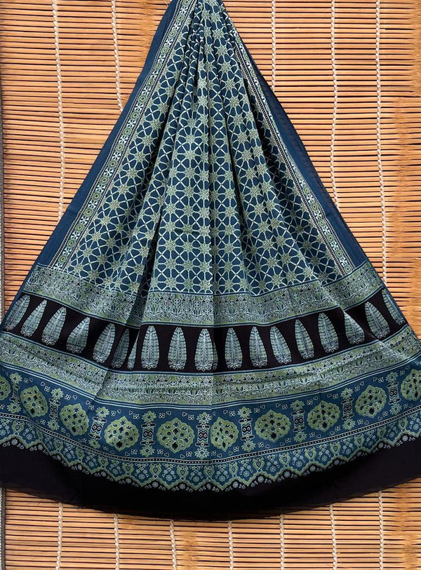 Pure cotton Azrak Print Dupatta.