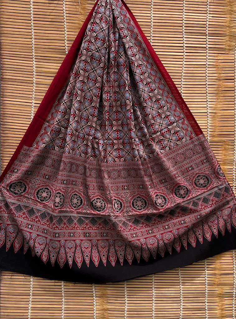 Pure cotton Azrak Print Dupatta.