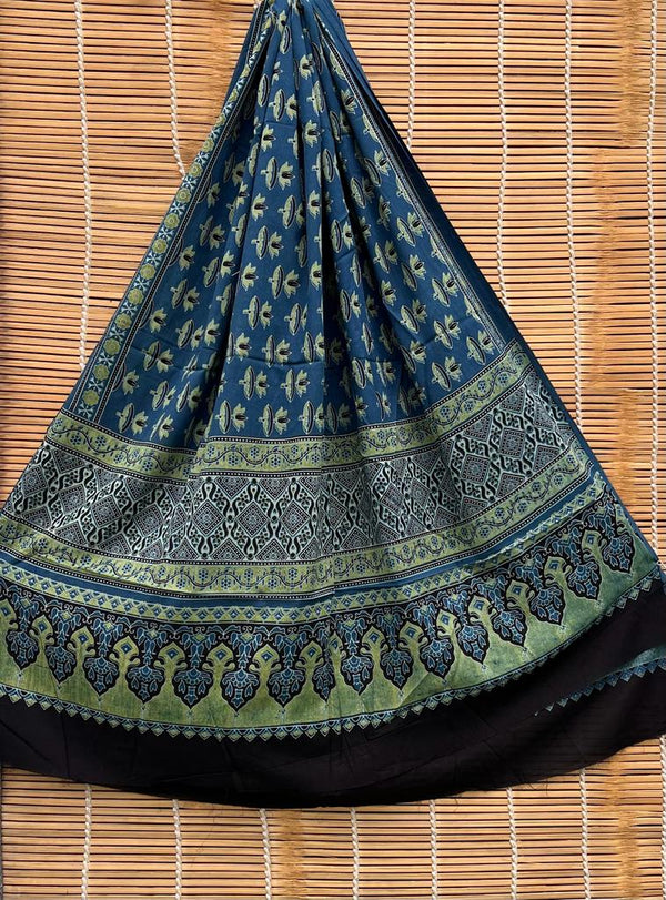 Pure cotton Azrak Print Dupatta.