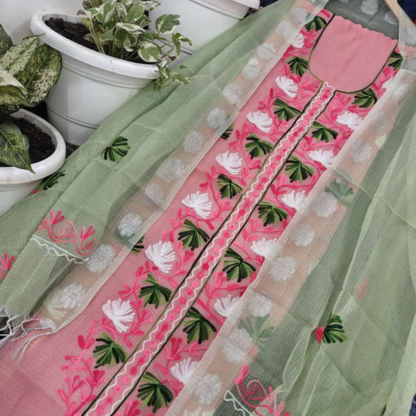 Cotton Kota Dorai Salwar Suit with Aari Work