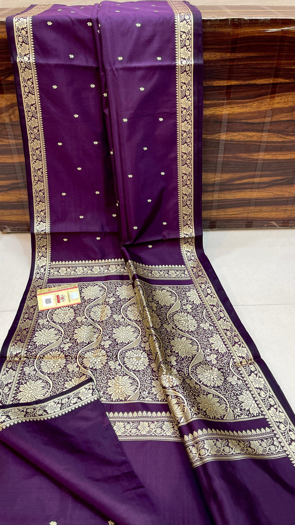 Pure Kanjivaram Silk Hand weaved saree With Blouse. ( length- 6.5 meter )