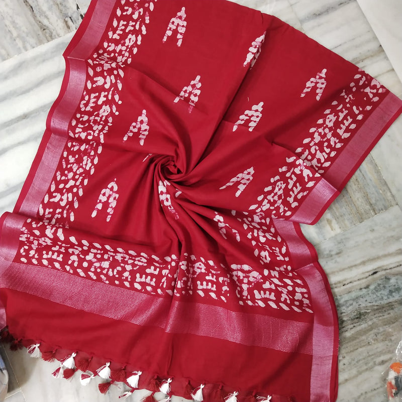 Bhagalpuri semi linen dupatta