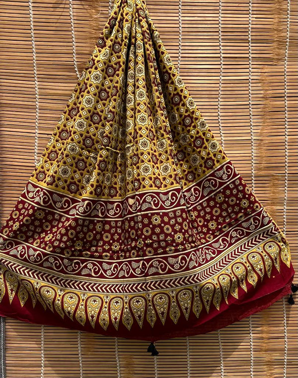 Pure cotton Azrak Print Dupatta.