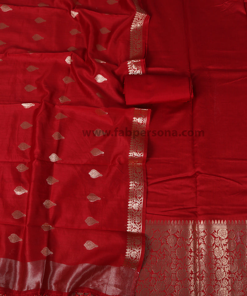 Pure Resham Chanderi  Banarasi  Silk Unstitched Suit