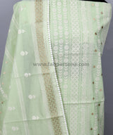 Pure Banarasi Rasham Chanderi Resham weaved Unstitched Suit With Pure Resham Chanderi Resham weaved Dupatta.