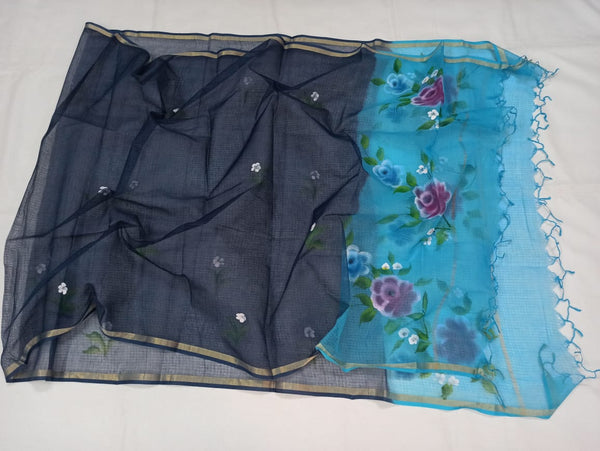 Pure kota-doria Hand painted dupatta