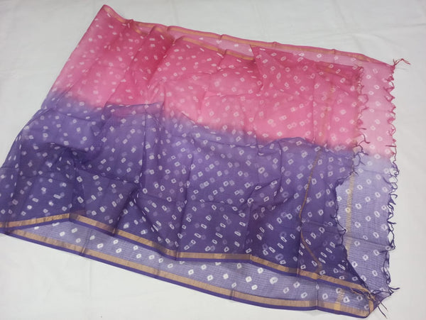 Pure kota-doria Hand Bandhej dupatta