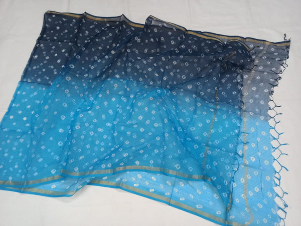 Pure kota-doria Hand Bandhej dupatta