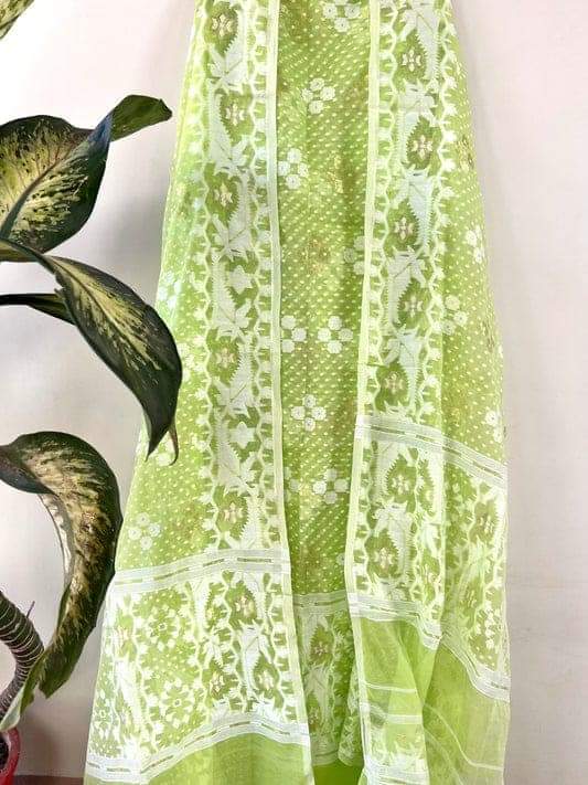 Pure Cotton Silk Jamdani 2pc Unstitched Suit