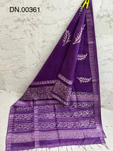 Kota staple Mangalagiri temple border saree with running blouse