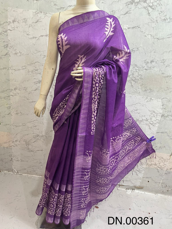 Kota staple Mangalagiri temple border saree with running blouse