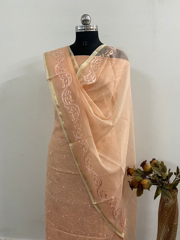 Banarasi kota Cotton suit with kota doria dupatta