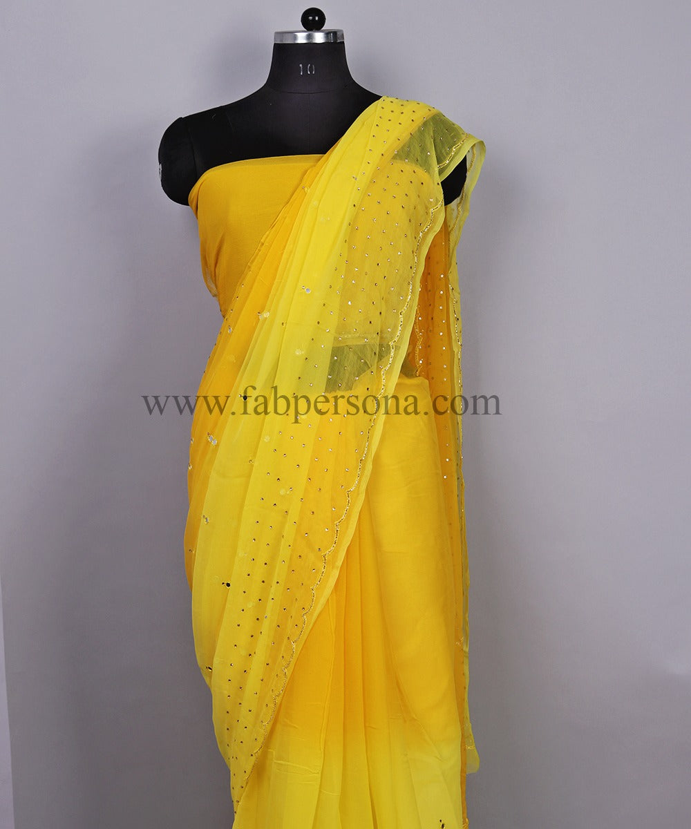 Multicolor Pure Chiffon Saree, With Blouse Piece at Rs 550 in Surat