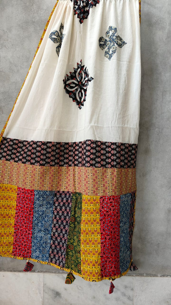 Pure cotton Applique Work Dupatta.