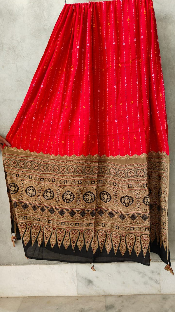 Pure cotton Applique Work Dupatta.