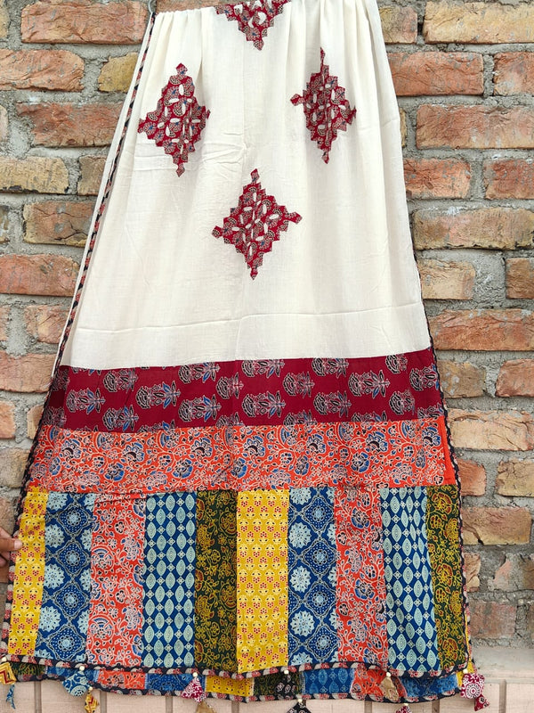 Pure cotton Applique Work Dupatta.