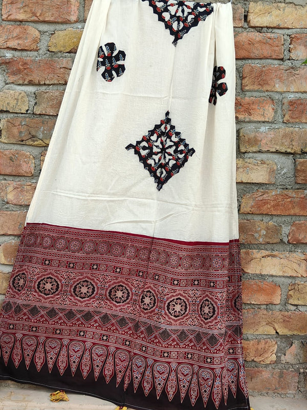 Pure cotton Applique Work Dupatta.