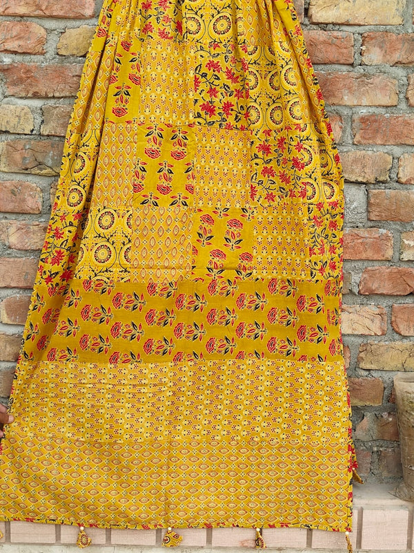 Pure cotton Applique Work Dupatta.