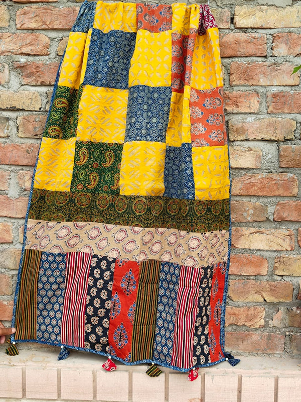 Pure cotton Applique Work Dupatta.