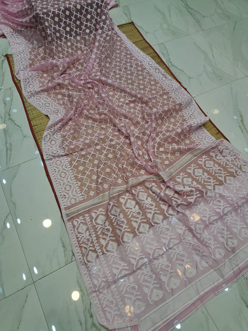 Authentic Bengali Cotton Jamdani Saree