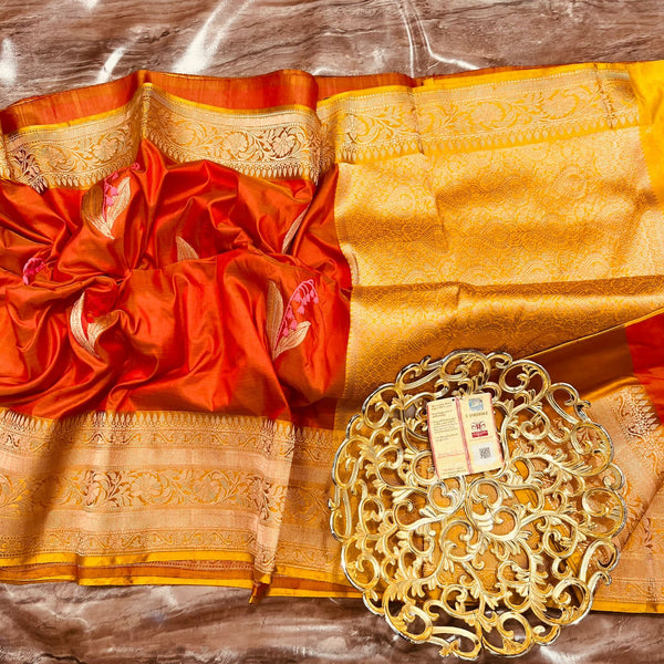 Exclusive handloom Pure katan silk Saree