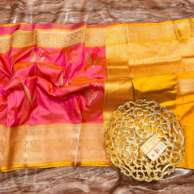 Exclusive handloom Pure katan silk Saree