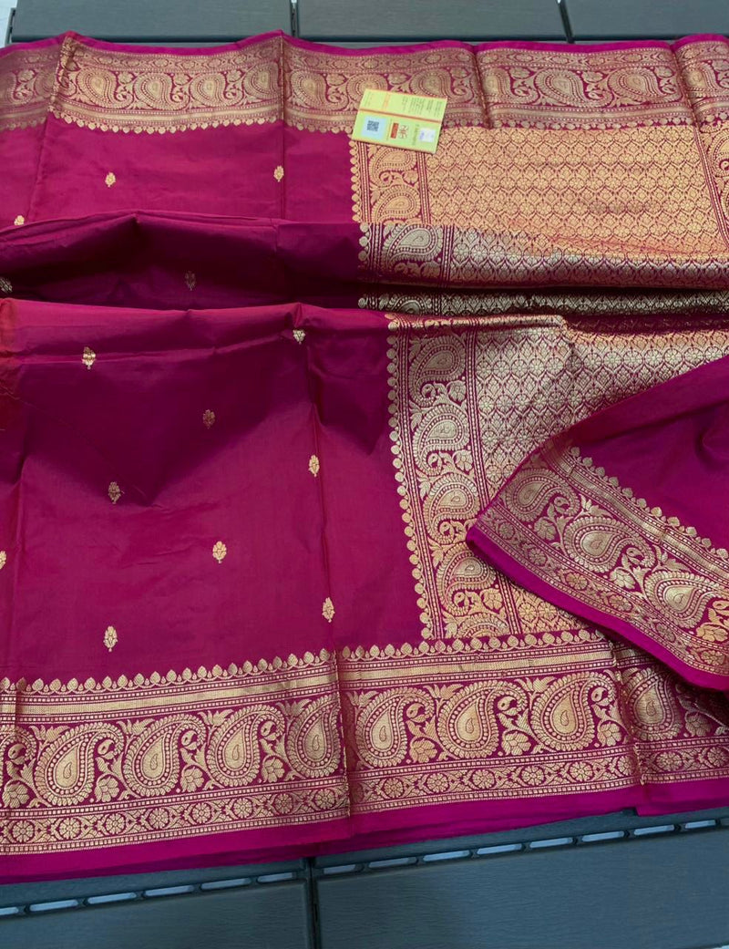 Handwoven Pure Banarasi Katan silk saree with Zari work